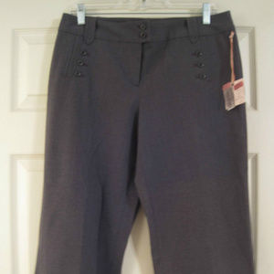 INTUITIONS DARK GRAY TROUSER CROPPED CAPRIS
